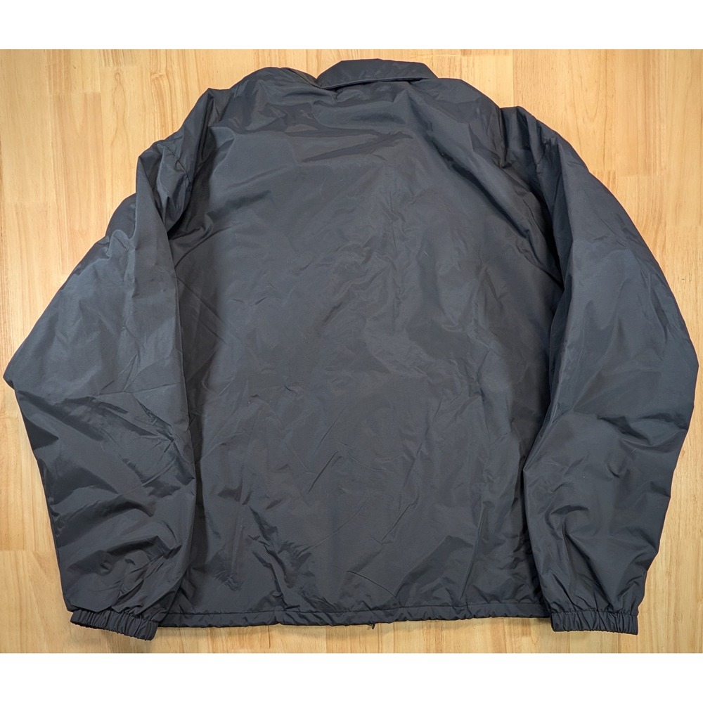 Ryno Gear Mens 3XL Black Coaches Jacket Windbreaker Snap Front WB-03 - Picture 4 of 6